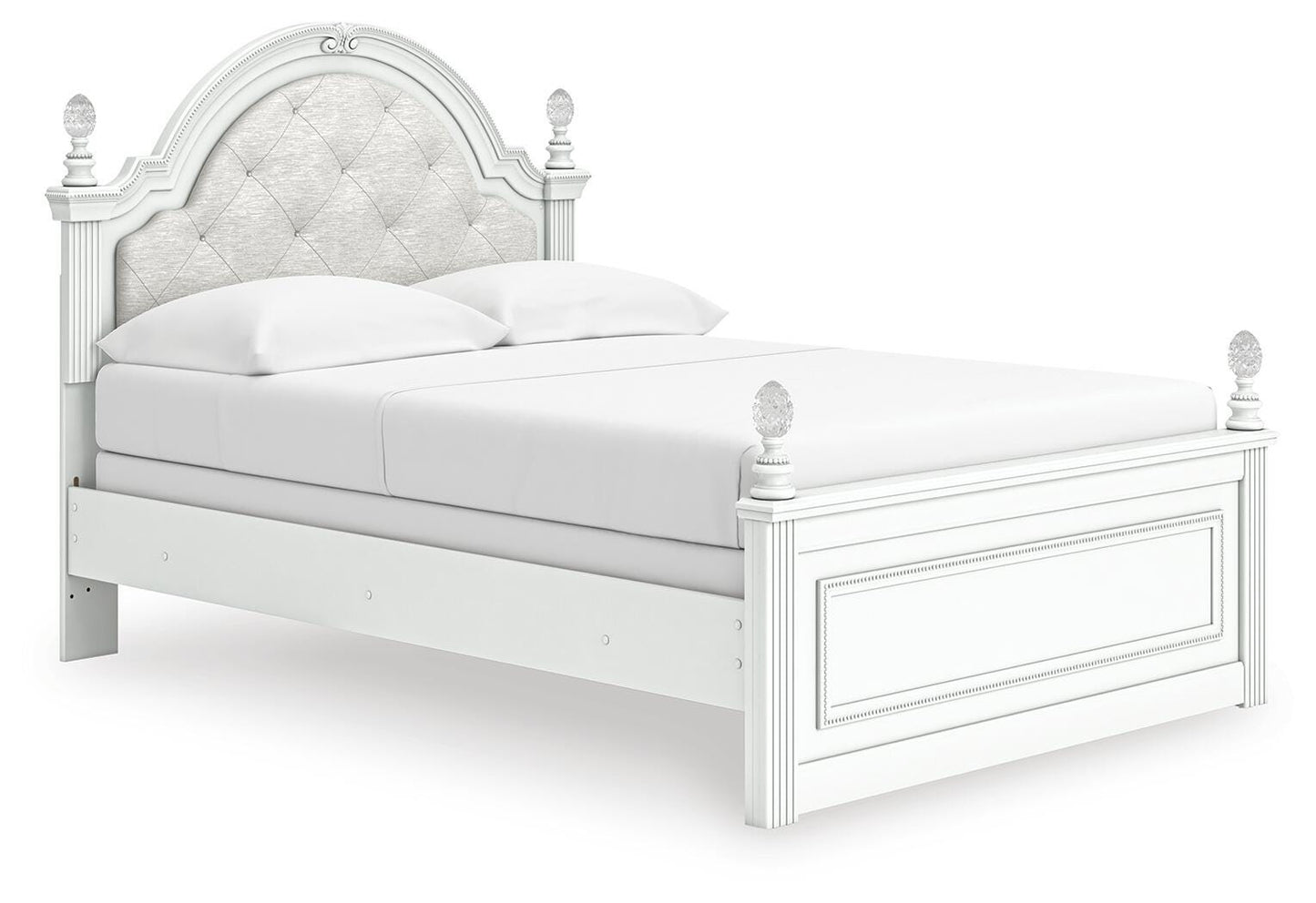 Kozlani Full Upholstered Panel Bed, Dresser and Mirror