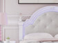 Kozlani Full Upholstered Panel Bed, Dresser and Mirror