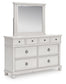 Rowlenstown King Poster Bed, Dresser, Mirror and Nightstand