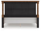 Rowlenstown King Poster Bed with Mirrored Dresser