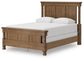 Rowlenstown Queen Poster Bed with Mirrored Dresser