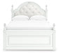 Kozlani Full Upholstered Panel Bed, Dresser, Mirror and Nightstand