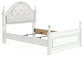 Kozlani Full Upholstered Panel Bed, Dresser, Mirror and Nightstand