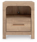 Kinlanni King Upholstered Platform Bed, Dresser, Mirror and Nightstand