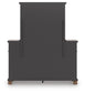 Rowlenstown California King Poster Bed with Mirrored Dresser