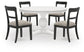 Greddinton Dining Table and 4 Chairs