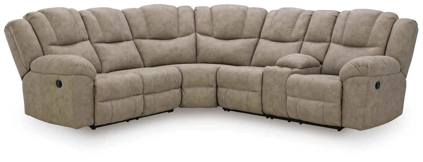 Pearce-Pike 3-Piece Reclining Sectional with Console
