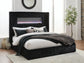 Tayleena King Upholstered Bed with Fireplace and Wireless Audio