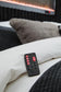 Tayleena Queen Upholstered Bed with Fireplace and Wireless Audio