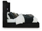 Tayleena Queen Upholstered Bed with Fireplace and Wireless Audio