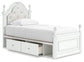 Kozlani Twin Upholstered Panel Bed with Storage