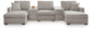 ModMax Luxe 5-Piece Double Chaise Sectional with Storage Consoles