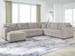ModMax Luxe 5-Piece Sectional with Chaise and Pop Up Sleeper