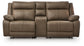 Max-Momentum 3-Piece Power Reclining Sectional Loveseat with Audio Console
