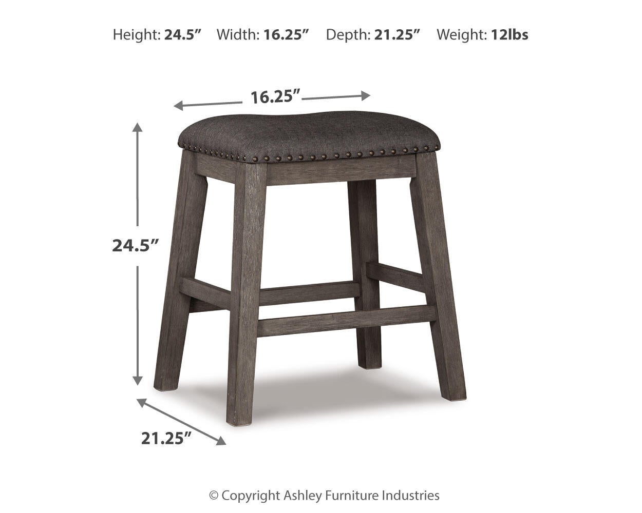 Caitbrook Upholstered Stool (2/CN)