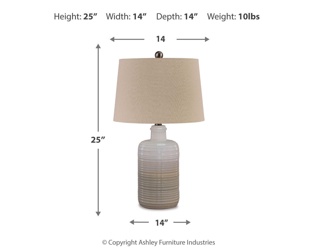 Marnina Ceramic Table Lamp (2/CN)