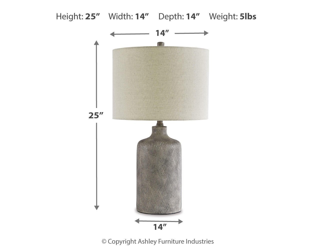 Linus Ceramic Table Lamp (1/CN)