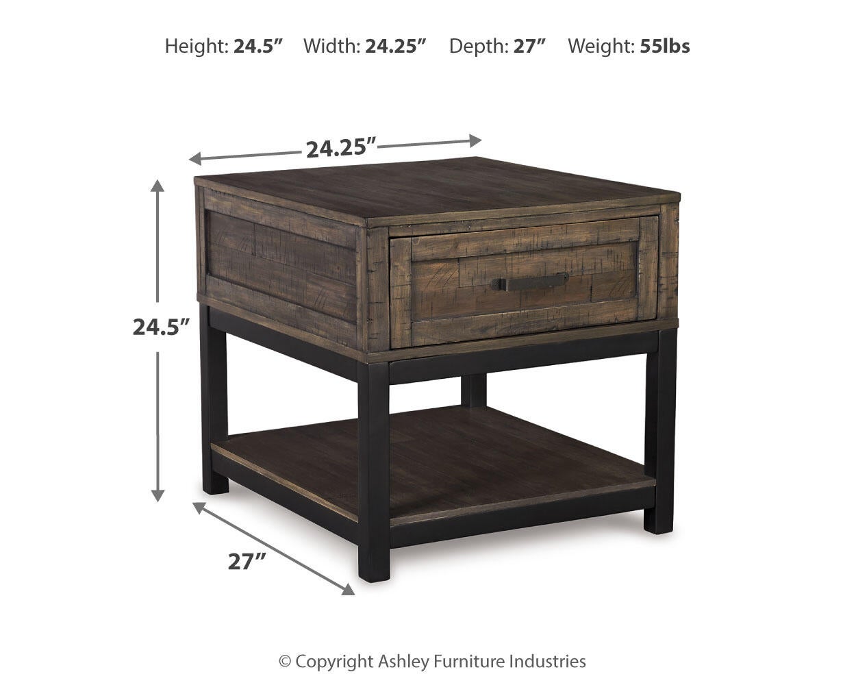 Johurst Rectangular End Table