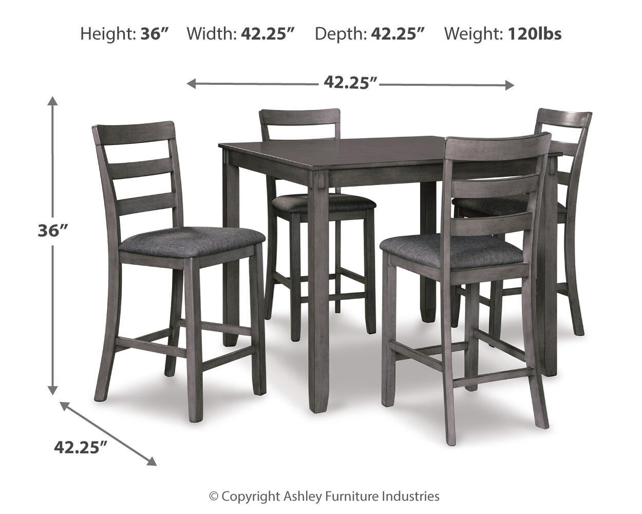 Bridson Square Counter TBL Set (5/CN)