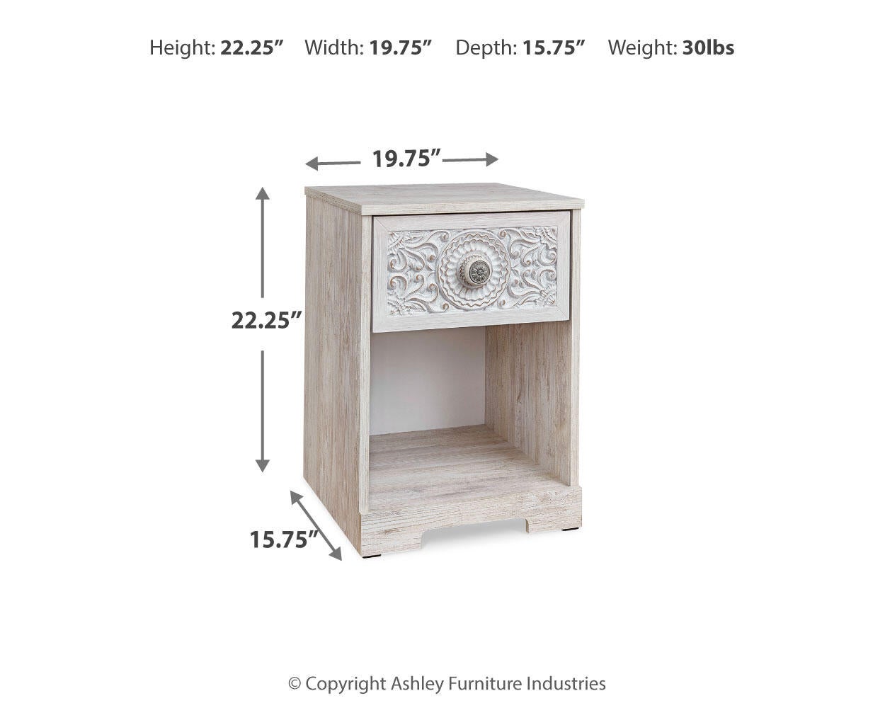 Paxberry One Drawer Night Stand