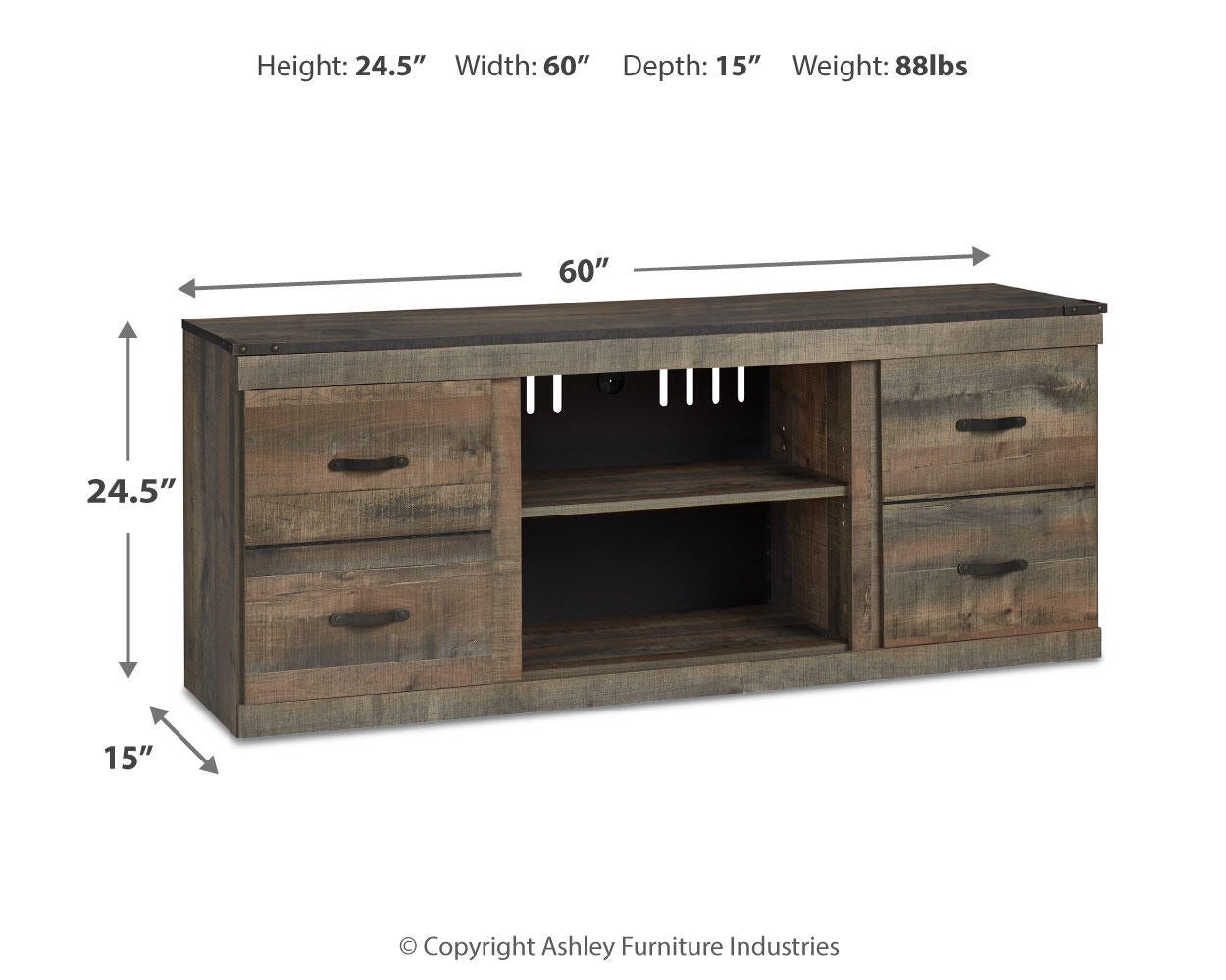 Trinell LG TV Stand w/Fireplace Option