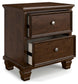 Danabrin Two Drawer Night Stand