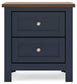 Landocken Two Drawer Night Stand