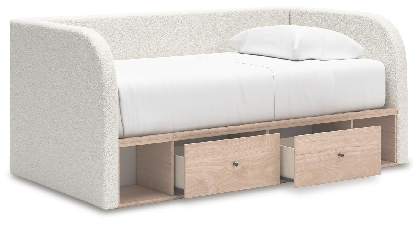 Arloster Twin Upholstered Day Bed with Storage