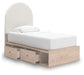Arloster Twin Upholstered Panel Bed with Storage