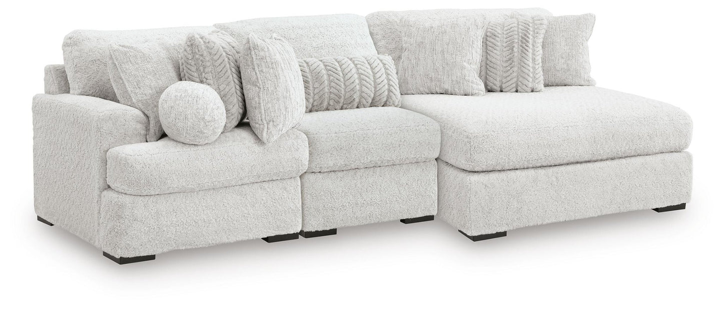 Cuddle Plush 3-Piece Sectional with Chaise