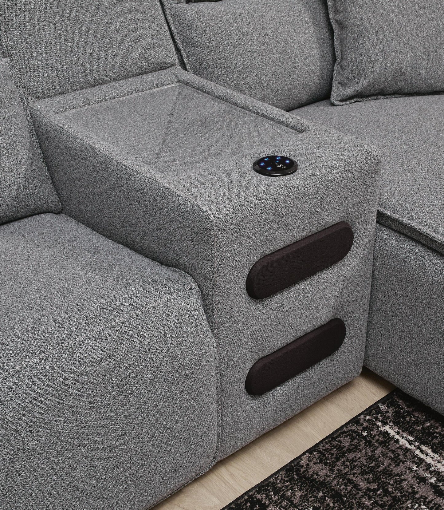 Modmax II 7-Piece Power Reclining Sectional with Chaise and Audio Consoles