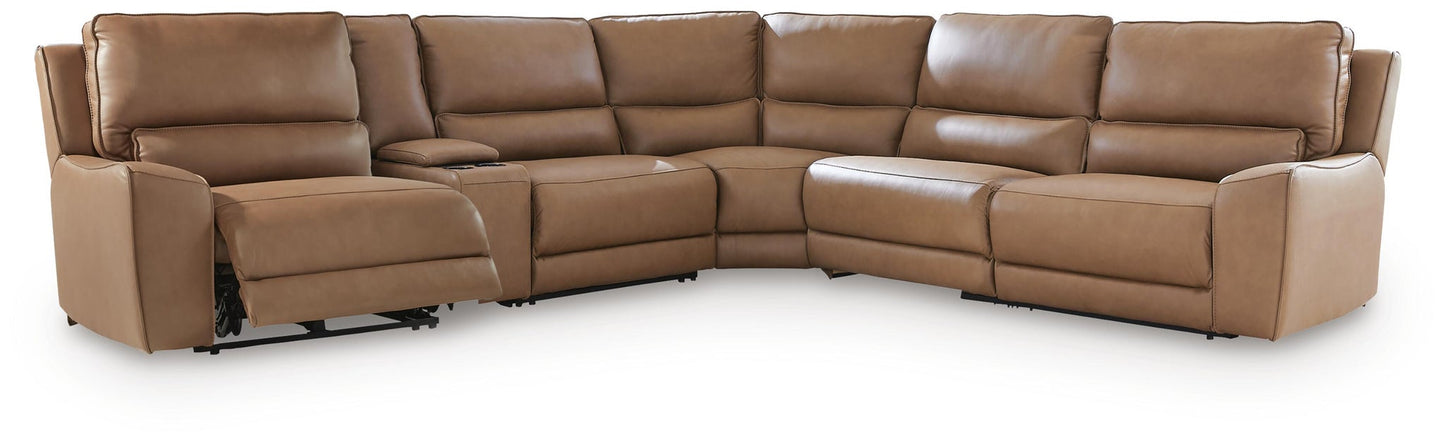 DeepWakes 6-Piece Reclining Sectional with Storage Console