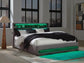 Verishaw King Upholstered Bed with Wireless Audio