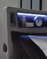 Verishaw King Upholstered Bed with Wireless Audio