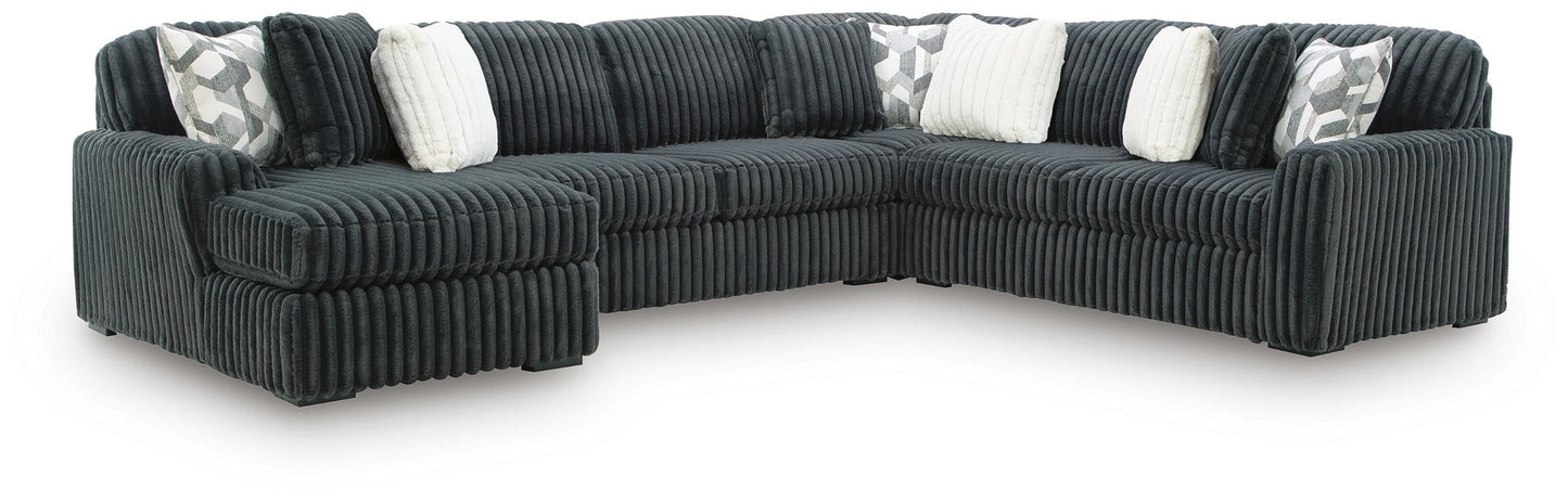 Midnight-Madness 4-Piece Sectional with Chaise