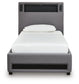 Verishaw Twin Upholstered Bed with Wireless Audio