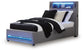 Verishaw Twin Upholstered Bed with Wireless Audio