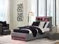 Verishaw Twin Upholstered Bed with Wireless Audio