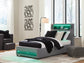 Verishaw Twin Upholstered Bed with Wireless Audio