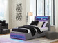 Verishaw Twin Upholstered Bed with Wireless Audio