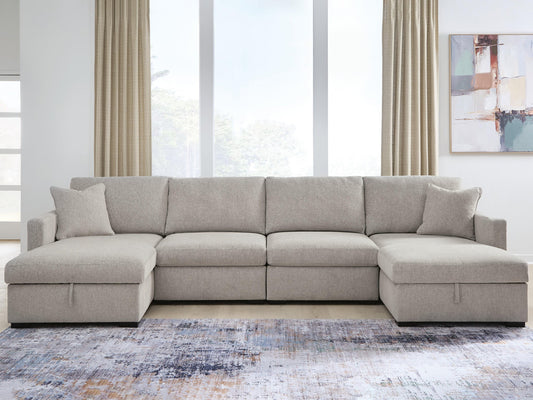 ModMax Luxe 4-Piece Double Storage Chaise Sectional