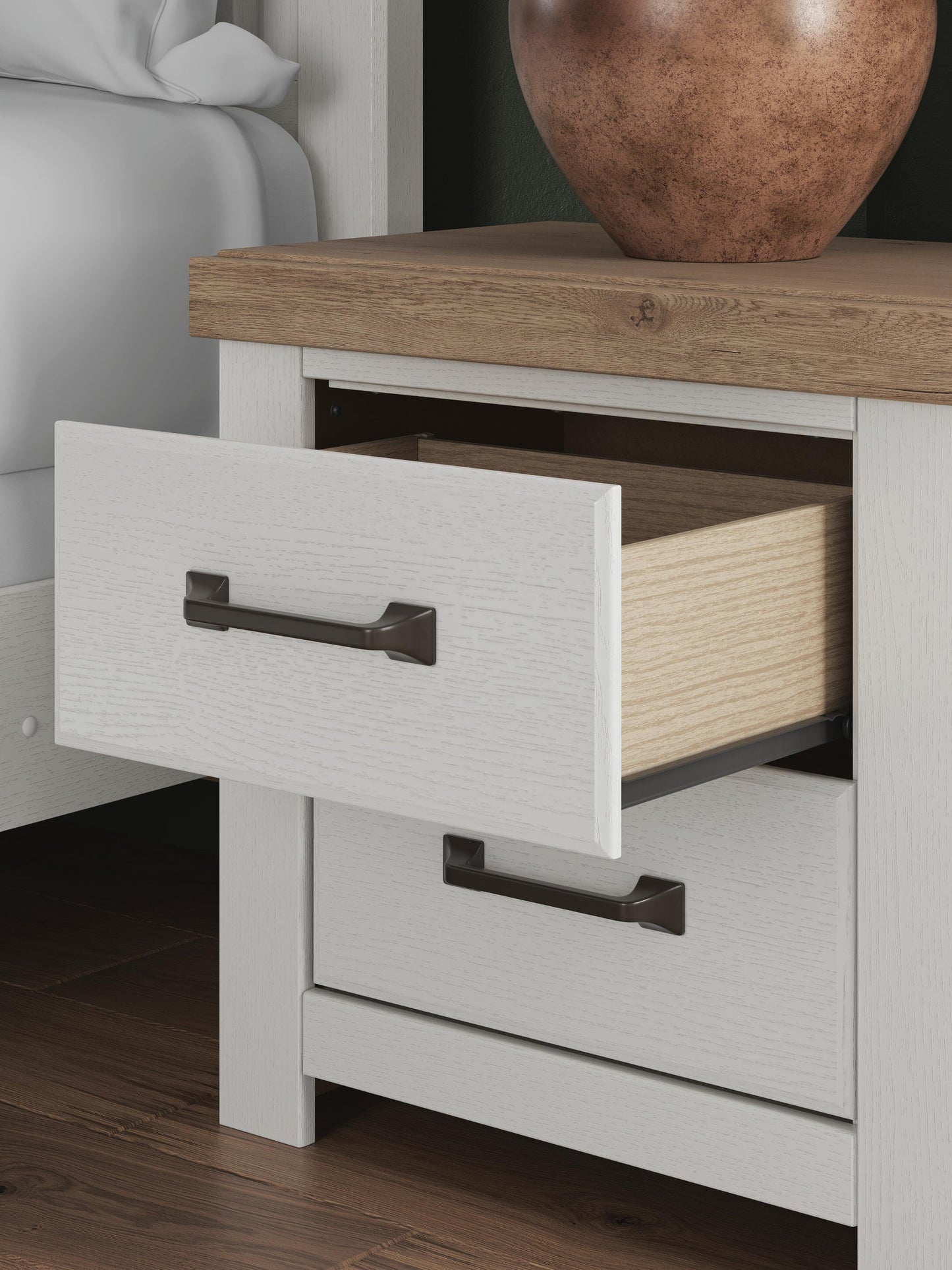 Savonport Two Drawer Night Stand