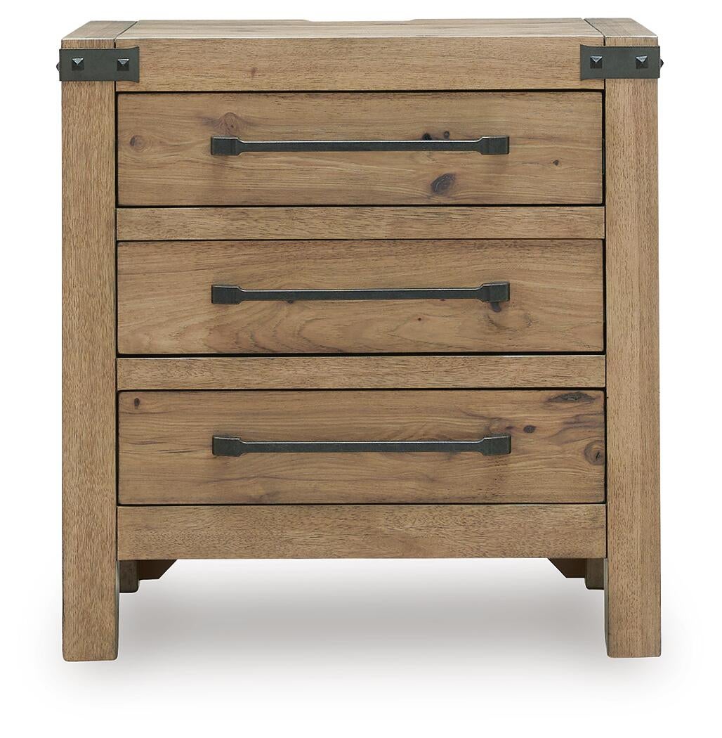 Ridgester Three Drawer Night Stand