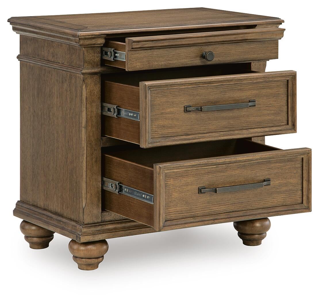 Karallin Three Drawer Night Stand