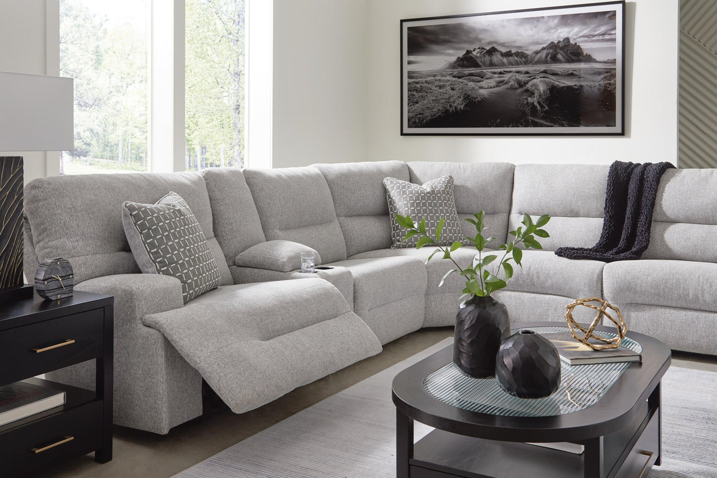 Acklen Place 7-Piece Power Sectional Reclining Sofa with Storage Console