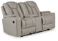 Elevate Edges Glider REC Loveseat w/Console