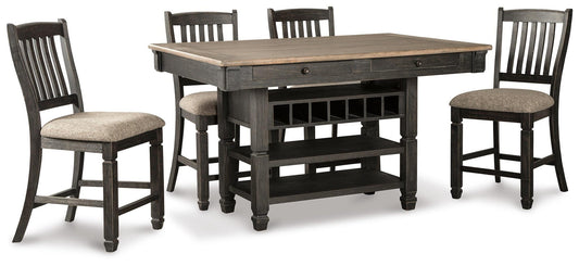 Tyler Creek Counter Height Dining Table and 4 Barstools
