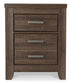 Juararo Queen Panel Headboard Bed with Mirrored Dresser, Chest and Nightstand