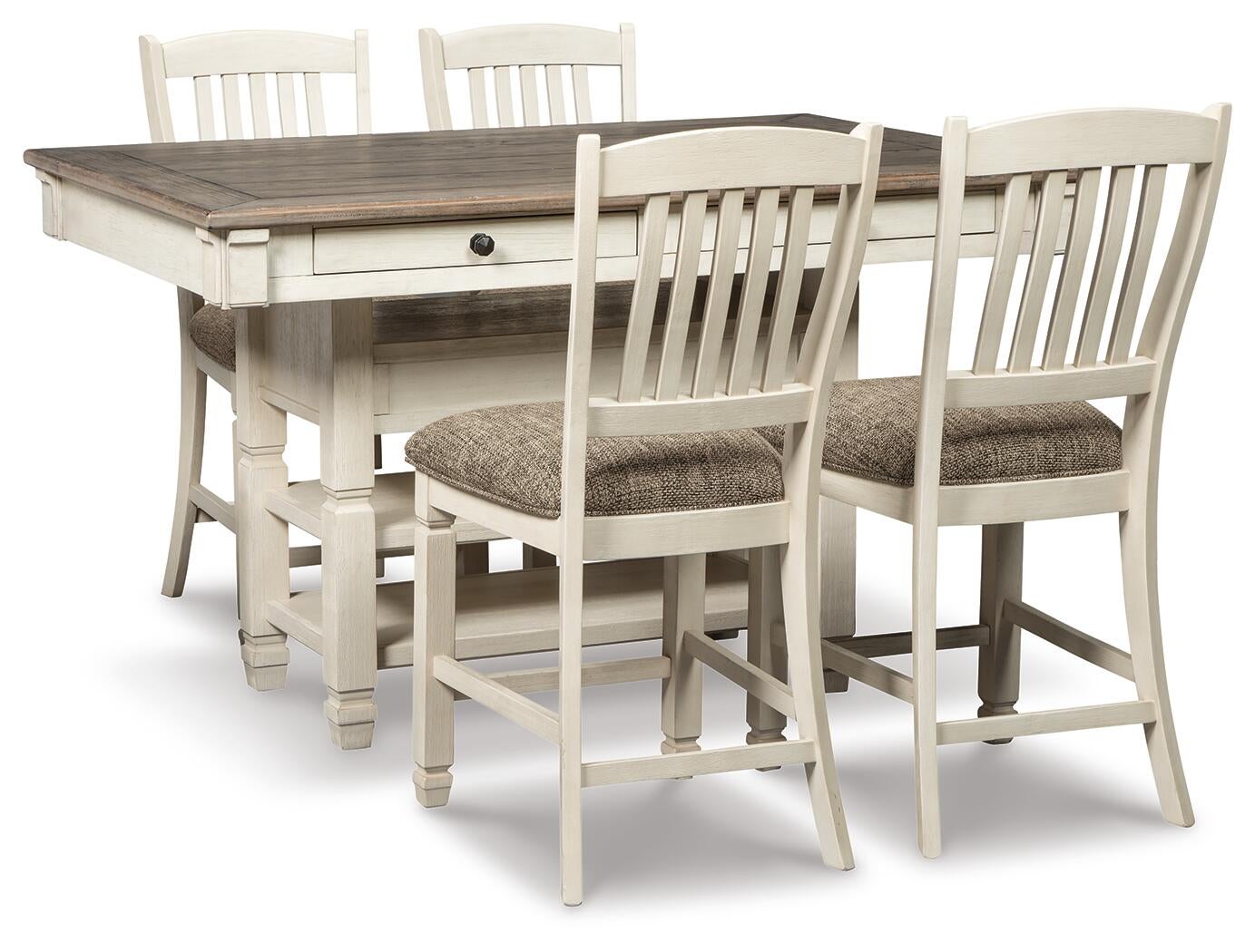 Bolanburg Counter Height Dining Table and 4 Barstools