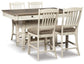 Bolanburg Counter Height Dining Table and 4 Barstools